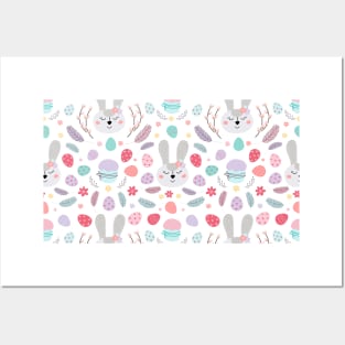 Easter Eggs and Bunnies | Happy Easter Posters and Art